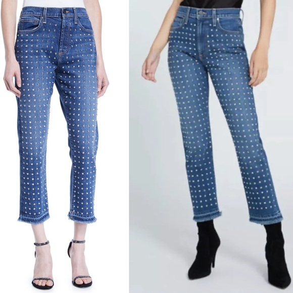 Alice + Olivia Denim - NWT Alice + Oliva Amazing Homebound High Rise Studded Girlfriend Jeans size 26